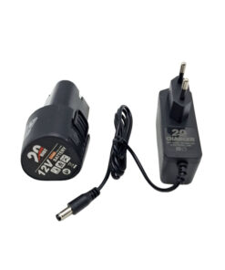 مجموعه شارژر و باتری دریل شارژی 20 مدل Li_ion 12V مجموعه 2 عددی