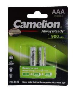 باتری نیم قلمی قابل شارژ کملیون مدل Always Ready ظرفیت 900 میلی آمپر ساعت بسته 2 عددی