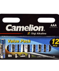 باتری نیم قلمی کملیون مدل digi alkaline بسته 12 عددی