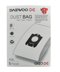 کیسه جاروبرقی دوو مدل espero DVC-S22P میکرو فیلتر5لایه مناسب جاروبرقی دوو اسپرو بسته 5 عددی