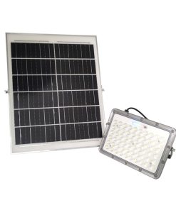 پروژکتور خورشیدی 100 وات مدل فلت 100W کد 803 به همراه پنل خورشیدی